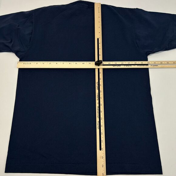 Vintage Battle Creek Health System T Shirt Mens Medium Cardiac Graduate 90s Blue - Picture 7 of 7